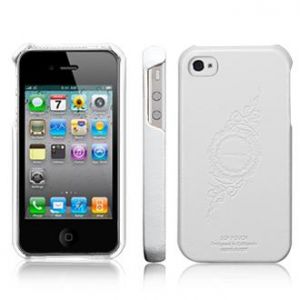 Чехол SGP Case Genuine Leather Grip Series infinity White for iPhone 4/4S (SGP06901)